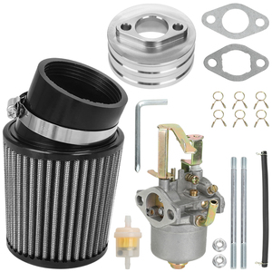 适用于捕食者79cc 98cc 100cc 3.0hp科尔曼CT100U CC100X迷你自行车SK100卡丁车的HIAORS化油器碳水化合物空气过滤器适配器套件 - Product Image 1