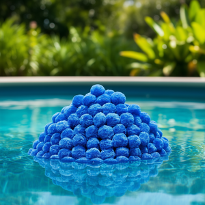 Boules filtrantes en fibre de polyester bleues, sac de lavage de 4 lb pour filtres de piscine hors sol - Product Image 2