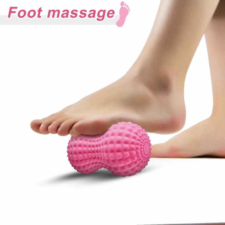 SELEWELL Hot Selling Sports Spiki Yoga Massage Ball Exercise Spiky Peanut Massage Ball of Fascia