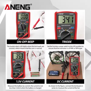 Multimètre numérique automatique AC-DC de poche professionnel ANENG DM850 avec 1999 fonctions de comptage, garantie 1 an, IP65 - Product Image 4