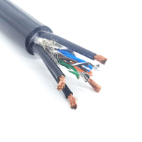 Câble d'alimentation hybride sous-marine, 4 brins, 13 14 AWG, câble de protection torsadé, 4 paires