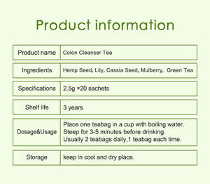 Чай для чистки толстой кишки 100% выиграл городские оптовые продажи органических натуральных трав, очищающее средство для очищения толстой кишки, чай для похудения - Product Image 5