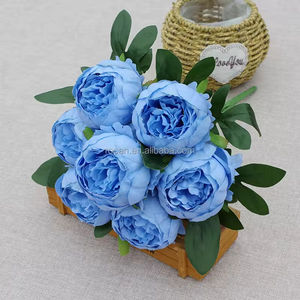 Bouquet de fleurs en soie de pivoine artificielle violette pour mariage fête des mères décoration de Pâques noël saint valentin - Product Image 6