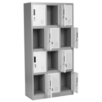 Armoire de rangement en acier, armoire métallique à 2 portes avec barre de suspension pour chambre à coucher, maison