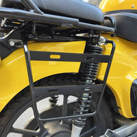 Pour CC110 – Support de dossier modifié en acier inoxydable, porte-bagages arrière pliable, cache-feu arrière, kit de protection des bords