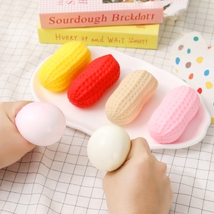 Jumbo Peanut Stress Relief Toy Soft Squishy <b>Squeeze</b> <b>Ball</b> Simulation Peanut Anti Stress Fidget Toy for Adults Kids Anxiety Relief - Product Image 4