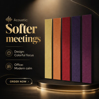 Panneaux acoustiques muraux en feutre coloré, panneaux décoratifs absorbants le son pour plafond, à coller, pour bureau et studio