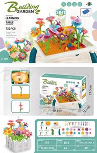 Toptan yaratıcı eğitici oyuncaklar bahçe yapı taşları DIY çiçek istifleme oyuncaklar çocuklar için çiçek bahçe yapı seti - Product Image 5