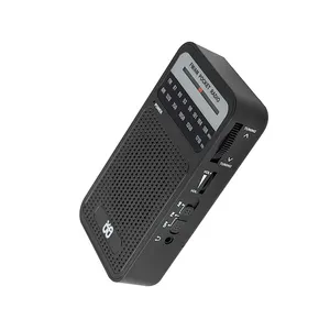 Radio Mini portabel kualitas tinggi Dual Band Mini Digital Tuning Radio ukuran saku dengan 3.5mm Earphone Jack AM FM Radio portabel