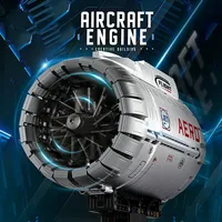 Reobrix 33019 2025 Modelo de Motor Turbofan de Aviación, Juguetes MOC, Kits de Ladrillos de Rompecabezas para Niños, Regalo de Navidad, Conjuntos de Bloques de Construcción