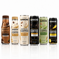 Série Café : Oat Latte, Matcha Latte, Café au Chocolat, Americano au Citron 330ml en Canette et en Bouteille BENNONE Marque Privée Personnalisée