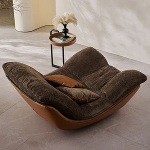 आधुनिक नरम मखमली लाउंज कुर्सी को आराम देने के लिए आधुनिक नरम मखमली लाउंज कुर्सी नई डिजाइनर अवकाश एकल सोफे कुर्सी - Product Image 4