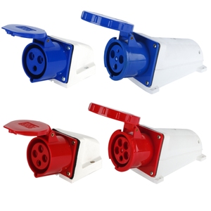 Sfe không thấm nước IP44 16A 32A 63A 125A 6h 2P + E <span class=keywords><strong>3pin</strong></span>/4pin/5pin nam nữ một pha ba pha công nghiệp cắm & ổ cắm - Product Image 3