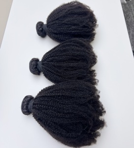 Extensions di <span class=keywords><strong>Capelli</strong></span> Umani <span class=keywords><strong>Afro</strong></span> Kinky Curly 11A Double Drawn 100% Vergini 4A 4B 4C di Qualità Premium - Product Image 3