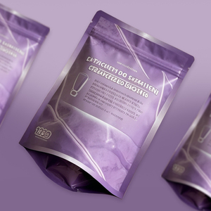 Custom Printed Purple Matte Stand <b>Up</b> Zipper Bags Aluminum Foil Resealable <b>Pouches</b> For 135g Handmade Skin Care Soap Packaging - Product Image 6