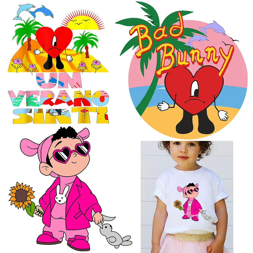 Girls Iron-On Transfer For Clothing Patches DIY Washable T-Shirts Thermo Sticker Applique