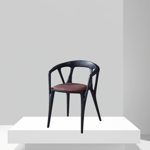 Sillas de comedor minimalistas modernas exquisitas de roble negro y fresno blanco con reposabrazos acolchados adecuados para restaurantes y hoteles - Product Image 3