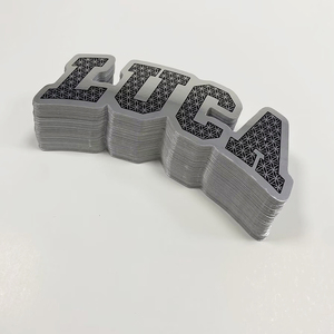 Autocollant en vinyle promotionnel personnalisé imprimé en UV, découpé à la forme, hologramme argenté, imperméable, pour motos - Product Image 6