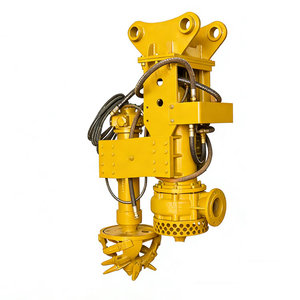 Bomba de lodos sumergible hidráulica de hierro para excavadora con agitador, conexión de brida, cromo, bombeo de 2-5 m/s - Product Image 3
