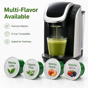 Caramel Matcha K <b>Cup</b> Pods For Keurig Green Tea Sweet Drink Single Serve Bulk Wholesale Custom Flavor OEM Private Label Supply - Product Image 1