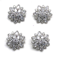 Cristal Strass Diamant Zircon Embellissements Boutons Coudre sur Fleur Forme Boutons pour Diy Décoration pour Vêtements Vêtements Vêtements