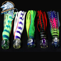 Grande jupe pieuvre en plastique artificiel 85g, leurre Marlin lumineux de natation d'eau salée, Wobblers Jet Head, pêche à la traîne