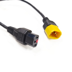Câble d'alimentation CA 3x1mm² PVC H05VV-F 2M <span class=keywords><strong>UPS</strong></span> IEC C13 <span class=keywords><strong>à</strong></span> C14 verrouillable pour alimentations sans interruption - Product Image 1