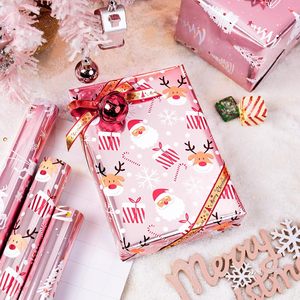 Merture Christmas Wrapping Paper Roll 17x120 Inch <b>Pink</b> Metallic Anti Curl Gift <b>Wrap</b> For Holiday Crafting - Product Image 6