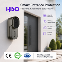 Sonnette vidéo intelligente pour porte d'entrée avec WiFi, 1920x1080, H264, H265, vision nocturne ICR 140 degrés, 25 ips, audio full duplex et détection de présence