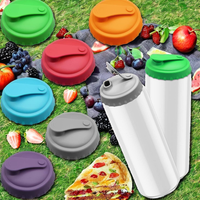 Couvercles de boissons en silicone étanches avec logo personnalisé pour bouteilles d'eau, canettes, verres à vin-Accessoires de bar