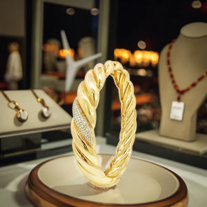 Fine Jewelry Luxury 925 Sterling Silver Lab-grown Diamond <b>Ring</b> Chunky <b>Dome</b> Twisted <b>Rings</b> for Women Gift - Product Image 1