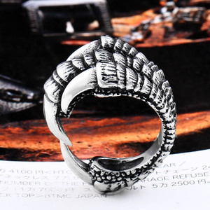 Anillo de acero inoxidable con diseño de garra de dragón para hombre, sortija SS8-556R acero inoxidable, regalo de joyería - Product Image 3