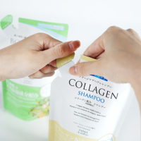 Liquide de recharge de qualité supérieure 100 ml, soin de la peau, shampoing, emballage en sachet plastique, sac en plastique