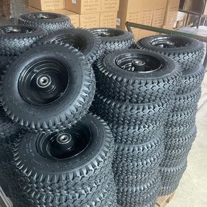 Solid Rubber Pneumatic Tires 300mm Diameter 6204 Bearing Steel Industrial Caster Wheels Durable Handcart Use - Product Image 2