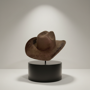 Nouveauté Chapeau de <span class=keywords><strong>cowboy</strong></span> en daim unisexe à large bord avec broderie florale complexe pour les affaires, les festivals et les voyages - Product Image 1