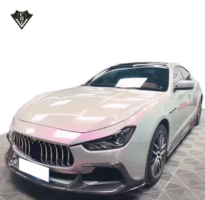 ชุดเซ็ทร่างกายทำจากคาร์บอนไฟเบอร์สำหรับ Maserati Ghibli,กระโปรงด้านข้างตัวกระจายแสงด้านหลังริมฝีปากด้านหน้า