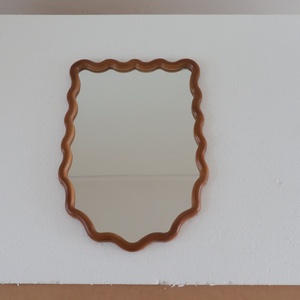 Premium Painted <strong>Pine</strong> Wood Wavy Wall <strong>Mirror</strong>, Irregular Decor <strong>Mirror</strong> for Living Room Home Decoration - Product Image 3