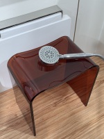 Tabouret multifonctionnel autoportant moderne en acrylique écologique pour la maison, la douche, le changement de chaussures et la relaxation