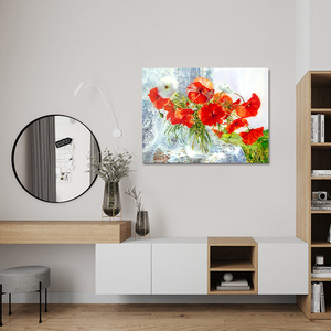 Kit de pintura al óleo de flores de estilo europeo enmarcado <span class=keywords><strong>en</strong></span> lienzo <span class=keywords><strong>para</strong></span> arte de pared <span class=keywords><strong>para</strong></span> adultos pintura DIY por números sujetos de <span class=keywords><strong>paisaje</strong></span> <span class=keywords><strong>tela</strong></span> impresa - Product Image 4