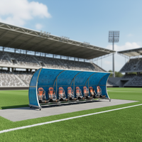 Bancs de Reserves VIP Personnalisés 2-24 Places pour Joueurs de Football avec Abri – Chaises de Reserves pour Sportifs NPY-VIP