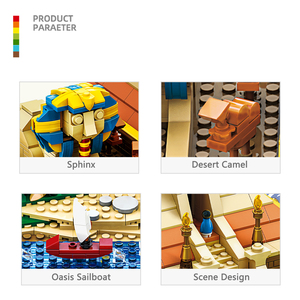 Wange 5257 Set di Costruzioni MOC Piramidi di <span class=keywords><strong>Giza</strong></span>, Modello Educativo in Mattoncini di Plastica per Bambini, Giocattolo Personalizzabile da Collezione, Vendita all'Ingrosso - Product Image 4