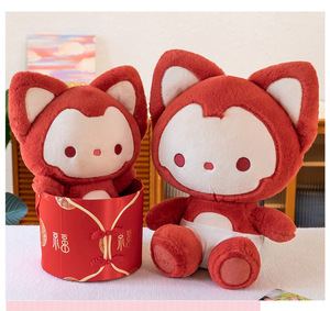 Máquina de garra de dibujos animados, muñeco de zorro A Li, peluches de peluche suave, zorro bebé, Animal de peluche personalizado, juguete de zorro de peluche rojo grande y gordo - Product Image 2