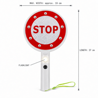 Panneau de signalisation routière LED rechargeable avec lampe torche intégrée pour la sécurité extérieure
