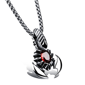 Collier pour homme punk, <span class=keywords><strong>pendentif</strong></span> animal <span class=keywords><strong>scorpion</strong></span> juif en or - Product Image 2