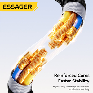 <span class=keywords><strong>Cable</strong></span> de Datos USB Tipo C 4 en 1 ESSAGER ES-X80, 1M <span class=keywords><strong>2</strong></span> <span class=keywords><strong>Metros</strong></span>, Trenzado, Multifunción, 5A PD 240W, <span class=keywords><strong>Cable</strong></span> de Carga Rápida USB-C 4 en 1 - Product Image 4