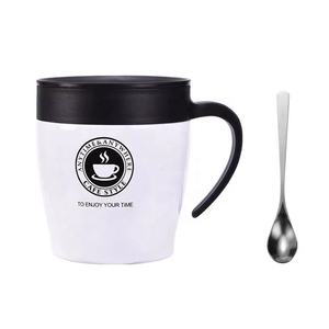 Taza de café de acero inoxidable 300ml 304 con logotipo personalizado al por mayor, tazas con asa, botella de agua portátil - Product Image 3