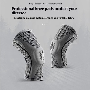 Genouillères de sport unisexes pour le cyclisme, tricotées en silicone, respirantes, pour le basketball, manches de protection des jambes, bretelles de soutien articulaire - Product Image 3