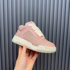 Zapatos de lana rosas de moda para mujer, con diamantes, transpirables, hasta la rodilla, antideslizantes, térmicos y gruesos para caminar, ideales para invierno y otoño. - Product Image 3