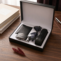 Cadeau d'affaires promotionnel pour hommes, ceinture de luxe personnalisée, portefeuille, boîte à lunettes de soleil, cadeau pratique pour Noël, cadeau de bienvenue