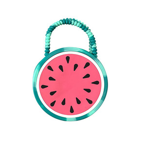<b>Cute</b> Food&Fruit--Shaped Silicone Crossbody Bags Set - Beaded Handle Handheld <b>Purse</b> for Kids & Women - Product Image 2